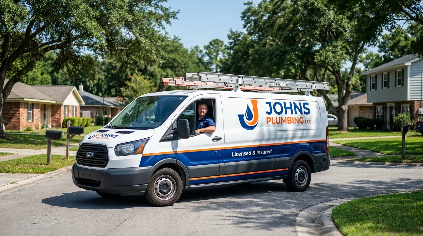 Johns Plumbing LLC service van in Rockwood, TN